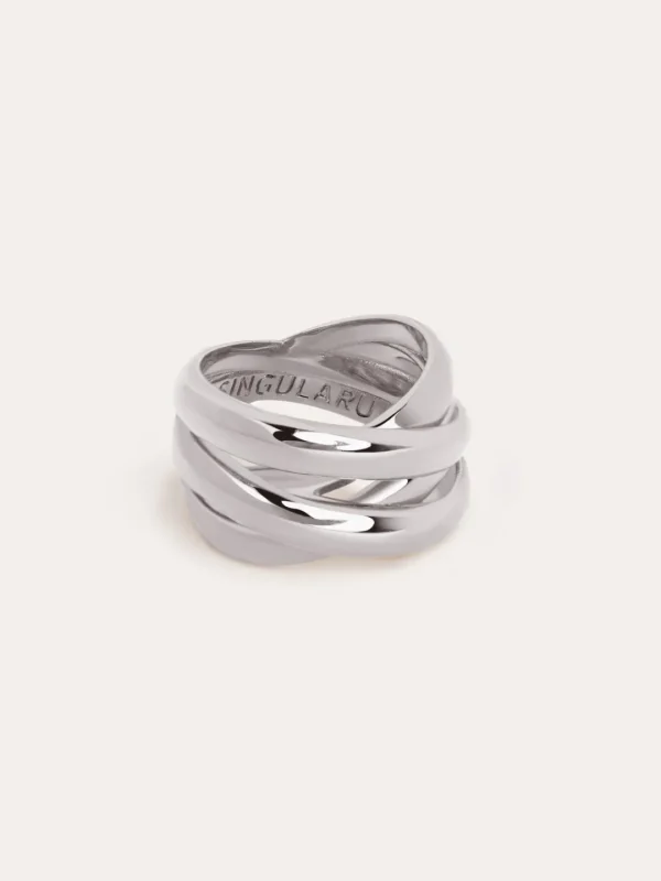 Fashion SINGULARU Anillo Double Cross
