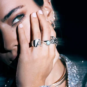 Fashion SINGULARU Anillo Double Cross