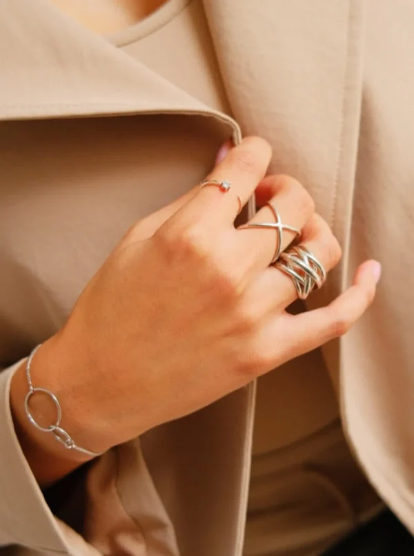 Clearance SINGULARU Anillo 4Ever Plata