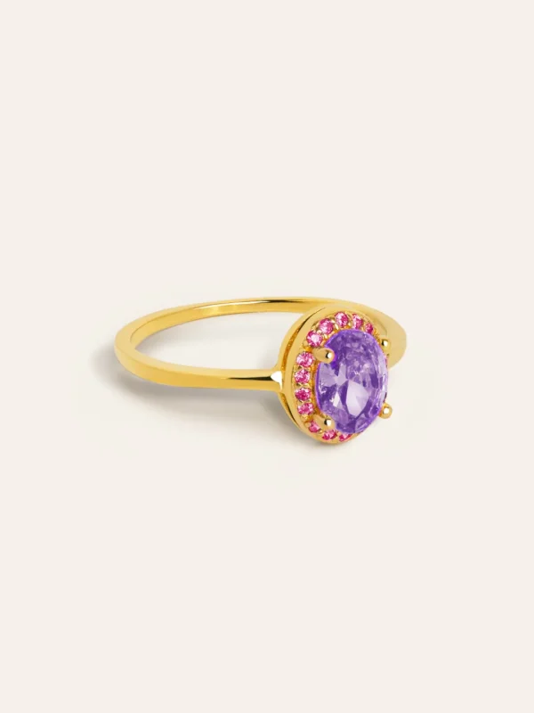 Best SINGULARU Anillo Grape Colors Plata Baño Oro