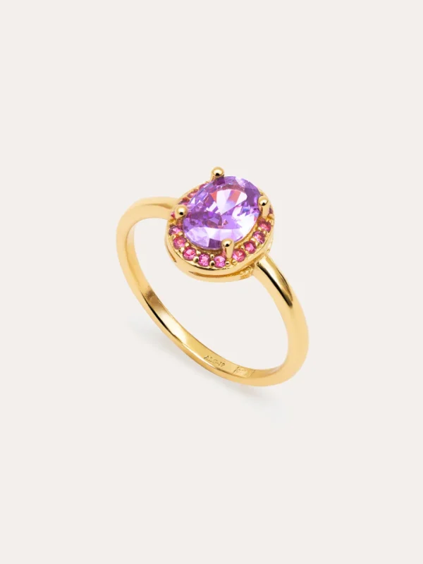 Best SINGULARU Anillo Grape Colors Plata Baño Oro