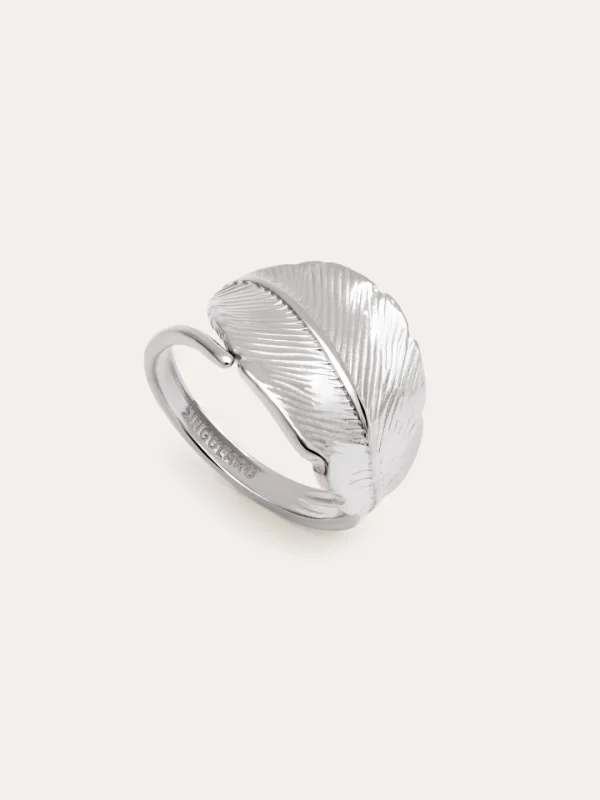 Sale SINGULARU Anillo Hoja Acero