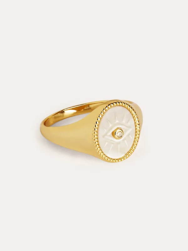 Sale SINGULARU Anillo Mystery Eye Baño Oro