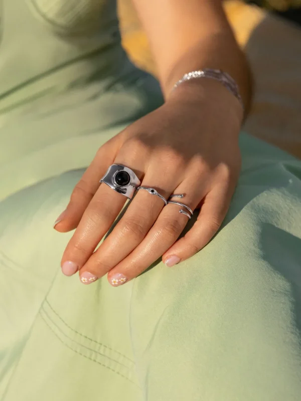 New SINGULARU Anillo Ojo de Horus Plata