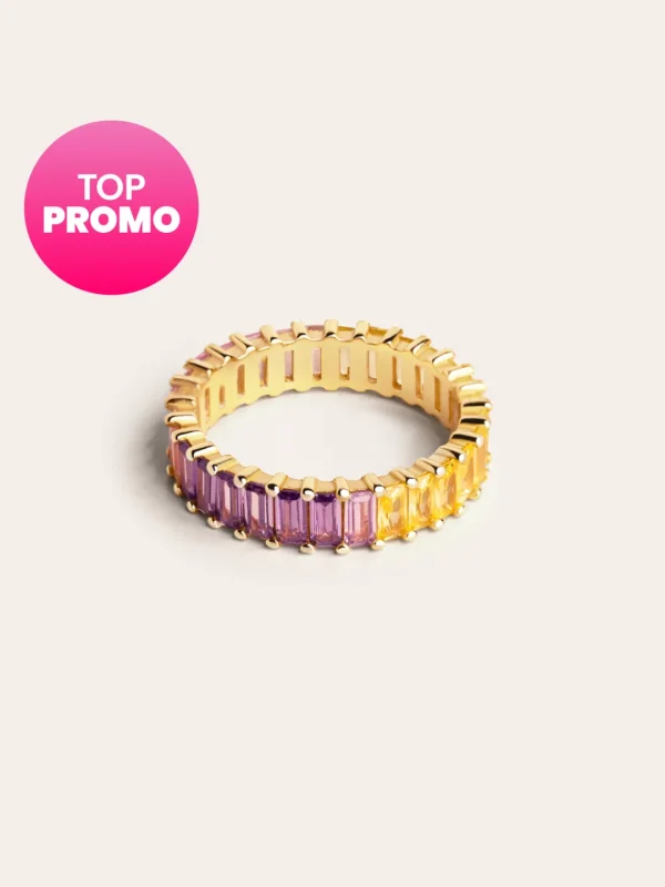 Best SINGULARU Anillo Sia Colors Plata Baño Oro