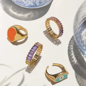 Best SINGULARU Anillo Sia Colors Plata Baño Oro