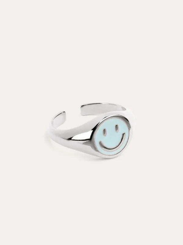 Online SINGULARU Anillo Smiley Sky Enamel