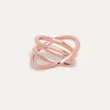 Hot SINGULARU Anillo Trinity Baño Oro Rosa