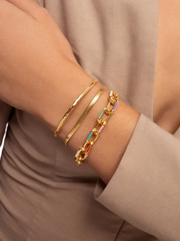 Sale SINGULARU Brazalete Cane Baño Oro