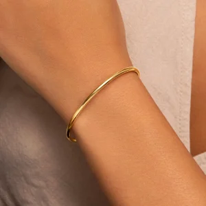 Best SINGULARU Brazalete Line Chain Acero Baño Oro