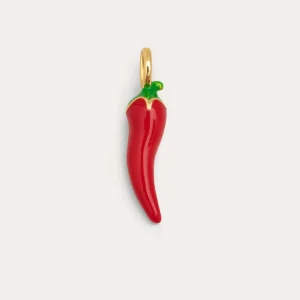 New SINGULARU Charm Chili Pepper Baño Oro