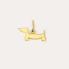 Discount SINGULARU Charm Mini Perro Teckel Enamel Amarillo Baño Oro