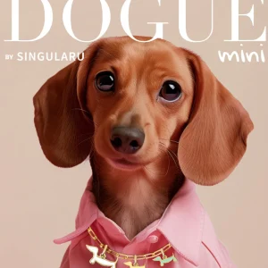Best SINGULARU Charm Mini Perro Teckel Enamel Sky Baño Oro