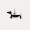 Hot SINGULARU Charm Perro Teckel Enamel Black