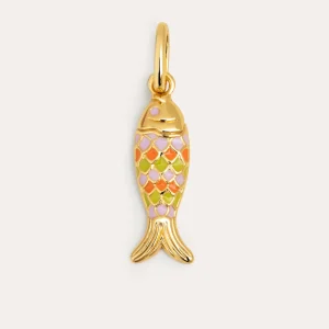 Hot SINGULARU Charm Pez Color Baño Oro