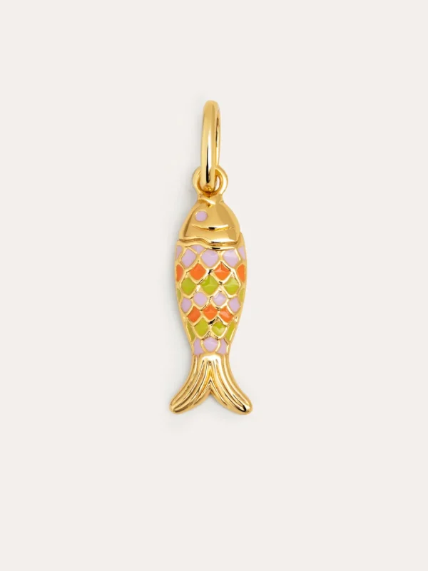 Hot SINGULARU Charm Pez Color Baño Oro