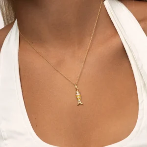 Hot SINGULARU Charm Pez Color Baño Oro