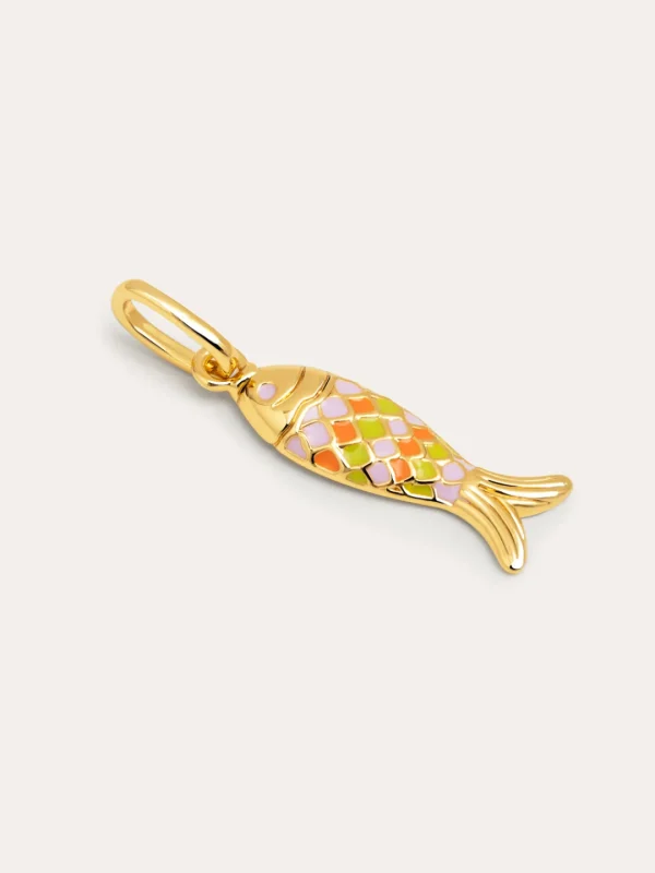 Hot SINGULARU Charm Pez Color Baño Oro