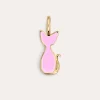 Discount SINGULARU Charm Salem Gato Enamel Rosa Baño Oro