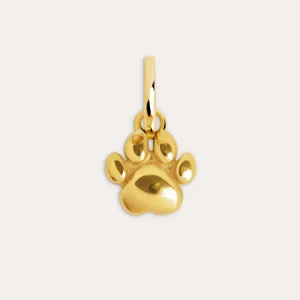 Outlet SINGULARU Charm Simple Paw Plata Baño Oro