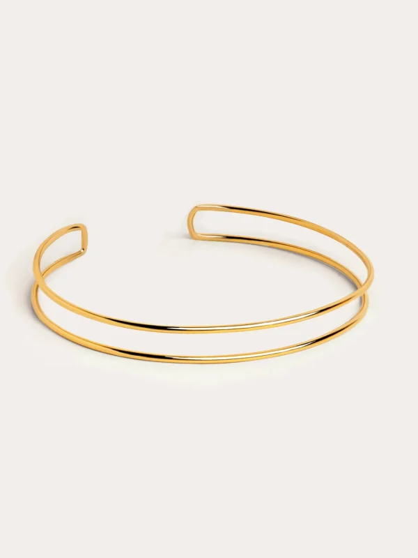 Discount SINGULARU Choker Double Ring Baño Oro