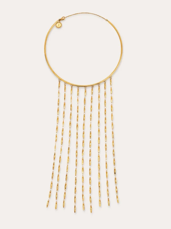 Clearance SINGULARU Choker Line Zahara Acero Baño Oro