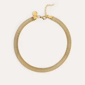 Sale SINGULARU Choker Tape Acero Baño Oro