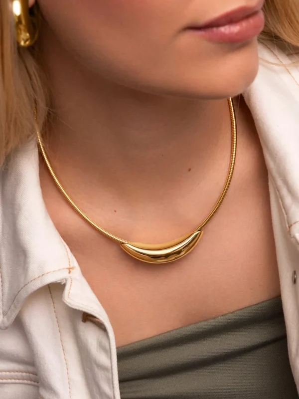 Outlet SINGULARU Collar Aro Balloon Acero Baño Oro