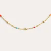 Outlet SINGULARU Collar Dots L Colors Enamel Acero Baño Oro
