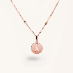 Outlet SINGULARU Collar Mini Medallion Plata Baño Oro Rosa