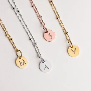 Outlet SINGULARU Collar Mini Medallion Plata Baño Oro Rosa