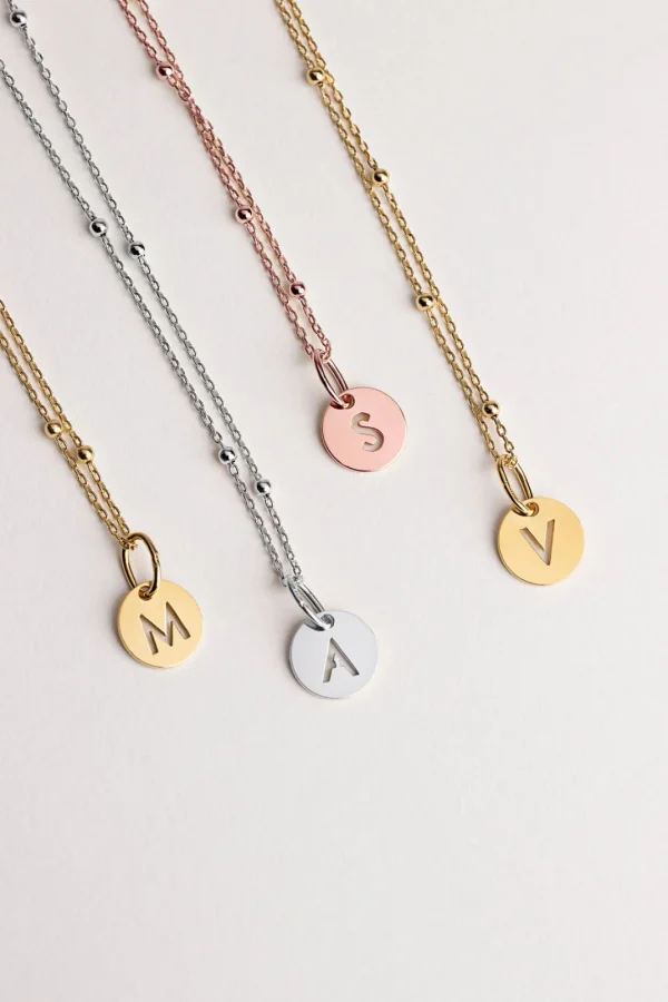 Outlet SINGULARU Collar Mini Medallion Plata Baño Oro Rosa