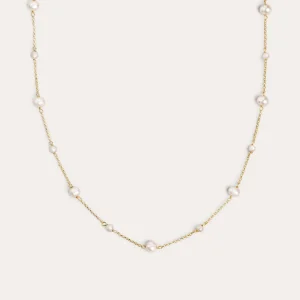 Online SINGULARU Collar Pearl & Pearls Plata Baño Oro