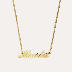 Online SINGULARU Collar Personalizado Carrie Plata Baño Oro