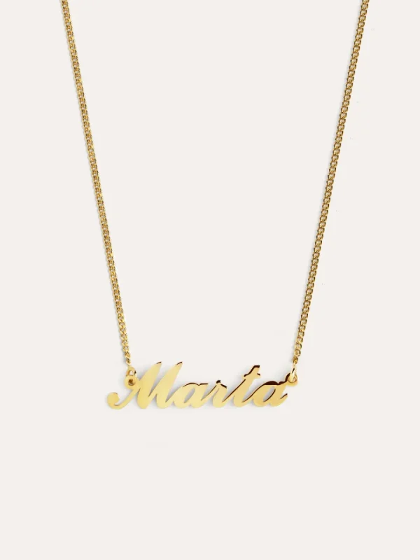 Online SINGULARU Collar Personalizado Carrie Plata Baño Oro