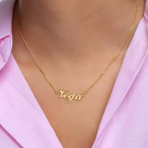 Online SINGULARU Collar Personalizado Carrie Plata Baño Oro