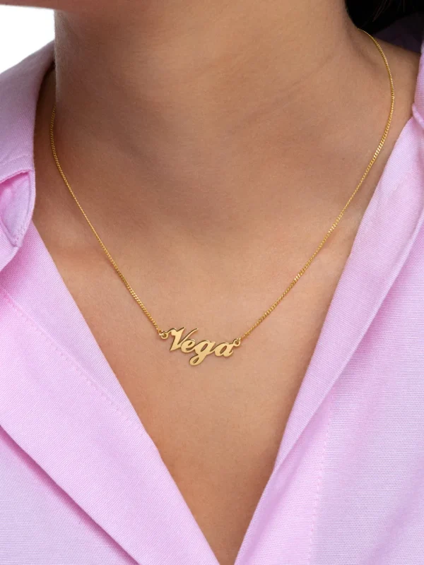 Online SINGULARU Collar Personalizado Carrie Plata Baño Oro