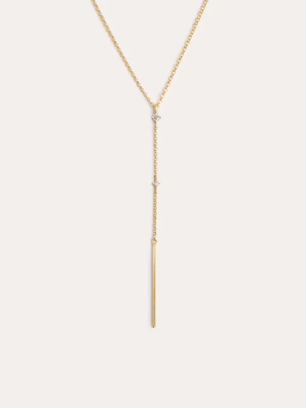Clearance SINGULARU Collar Y Sparks Stick Plata Baño Oro