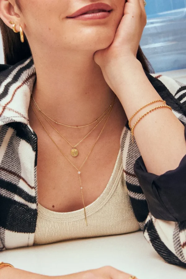 Clearance SINGULARU Collar Y Sparks Stick Plata Baño Oro
