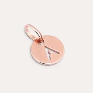 Online SINGULARU Mini Medallion Letter Plata Baño Oro Rosa