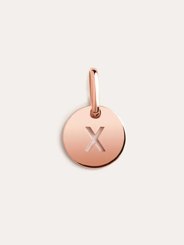 Online SINGULARU Mini Medallion Letter Plata Baño Oro Rosa