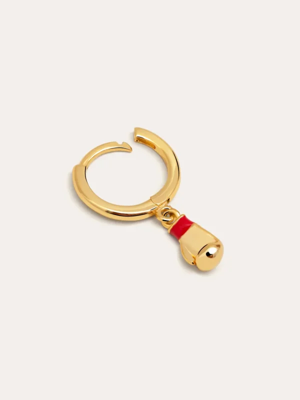 Discount SINGULARU Pendiente Suelto Aro Boxing Baño Oro