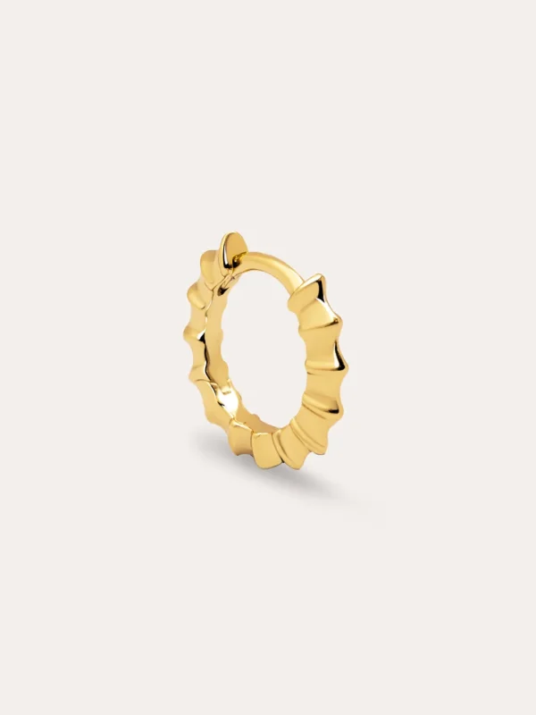 Best SINGULARU Pendiente Suelto Aro Coral Plata Baño Oro