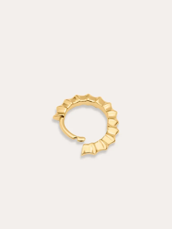 Best SINGULARU Pendiente Suelto Aro Coral Plata Baño Oro