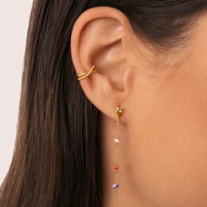 Discount SINGULARU Pendiente Suelto Ear Cuff Nina Plata Baño Oro