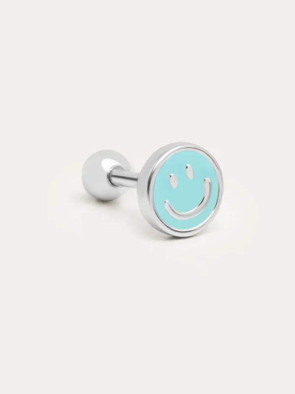 Clearance SINGULARU Pendiente Suelto Smiley Sky Enamel Plata