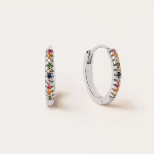 Online SINGULARU Pendientes Aro L Colors Plata