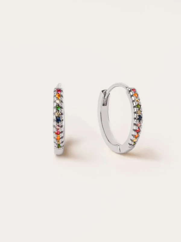 Online SINGULARU Pendientes Aro L Colors Plata