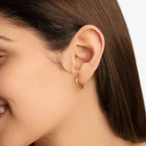 New SINGULARU Pendientes Aro L Colors Plata Baño Oro
