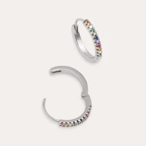 Online SINGULARU Pendientes Aro L Colors Plata